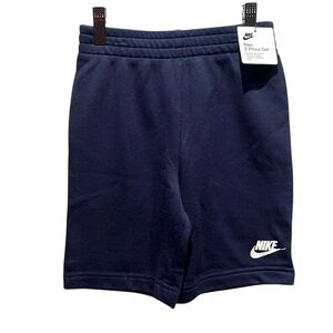New Nike Boys Blue Knit Shorts Size 6-7 NWT